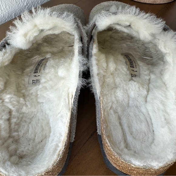 Birkenstock Gray Boston Shearling Clog - Picture 2 of 7